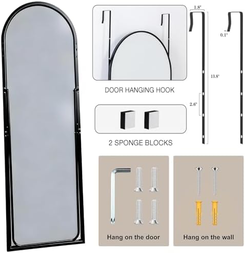 50"x 17" Full Length Door Mirror - Image 5