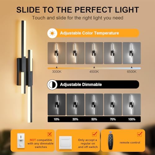 Benkut Modern LED Vanity Lights Set of 2 - Image 2