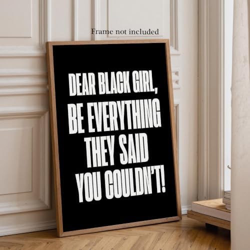 Be Everything They Said You Couldn't Motivational Canvas Wall Art, - Image 6