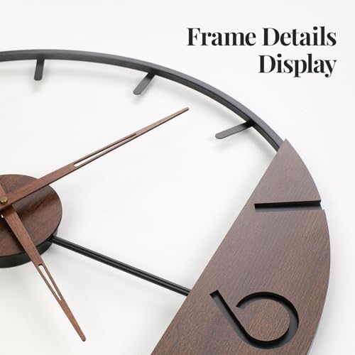 Cuspin Large Wall Clock 30 Inch Modern Farmhouse Wall Clock - Image 4