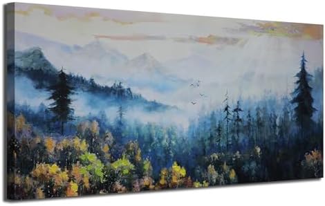 Arjun Forest Wall Art Vintage Large Landscape Canvas by Arjun