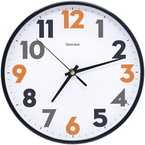 Modern Wall Clock, 10 Inch Silent Non-Ticking Battery Operated – Easy to Read by Unknown