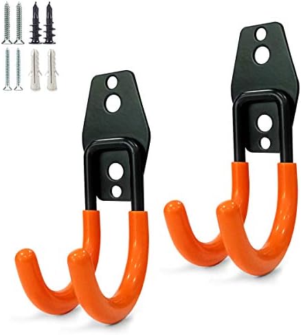 GeeWatom 2 Pack Garage Storage Utility Hooks，Garage Garden Tool Organizer，Steel by GeeWatom