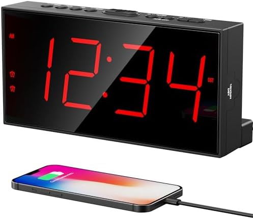 Alarm Clock for Bedroom, Digital Clock by PPLEE
