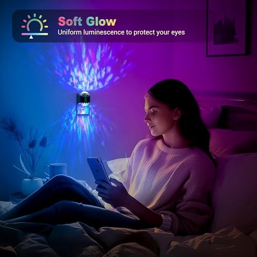 JandCase Night Lights Plug into Wall, 2 Pack Star Projector RGB Night Light - Image 6