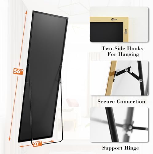 Sweetcrispy 56"x21" Full Length Mirror, Standing Full Body Mirror - Image 5