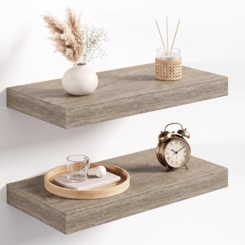Acovy 16x8in Floating Shelves 2 Pack, Wall Mount Display Shelf by Acovy
