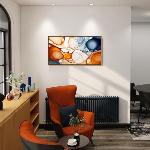 KLAKLA Orange and Blue Abstract Wall Art - Image 2