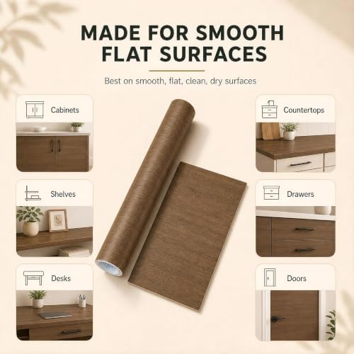 Wood Contact Paper Peel and Stick Coffee Brown Walnut Wood Grain Wallpaper - Image 5