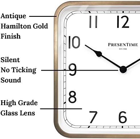 Presentime 16" Anton Vintage Square Clock - Image 3