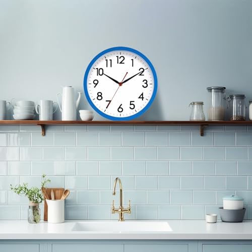 AKCISOT 10 Inch Wall Clock, Silent Battery Operated Analog Clock - Image 5