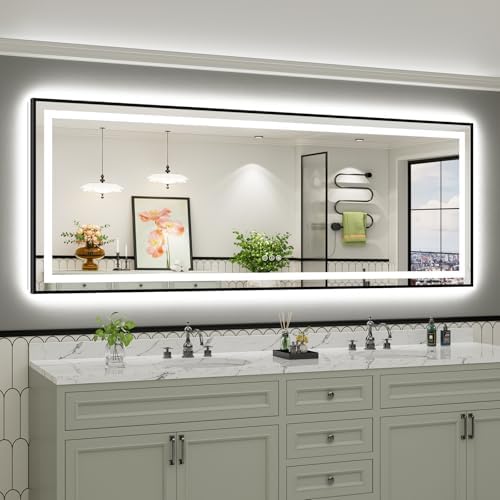 96x36 Inch LED Bathroom Mirror by Briivuemodernmirrors