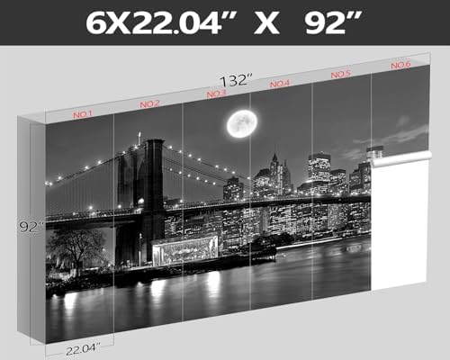 XMPMBM-Grey City Night View the Moon Nursery Room Fabric Wallpaper Living Room - Image 4