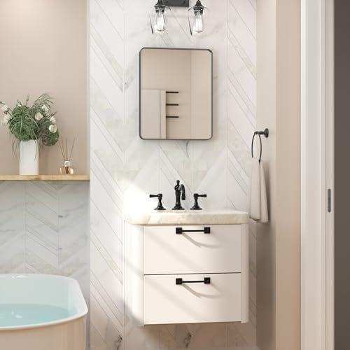 Keonjinn 16 x 20 Inch Black Bathroom Mirrors - Image 2