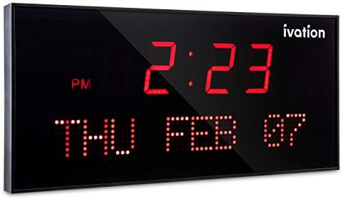 Ivation Big Oversized Digital LED Calendar Clock by Ivation