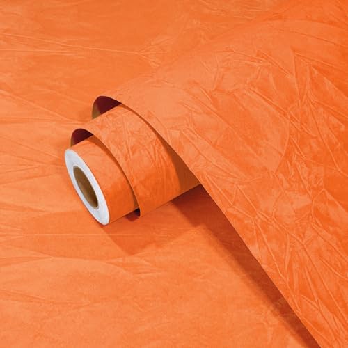 Wallercity 11.8''x78.7'' Creative Orange Velvet Flocking Liner by Wallercity