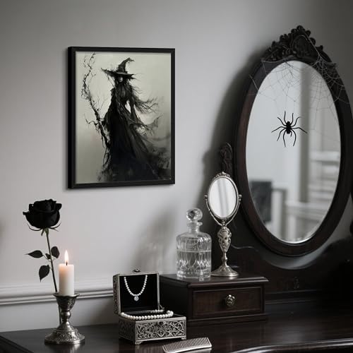 Vintage Halloween Dark Witch Canvas Wall Art, Mysterious Witch - Image 6