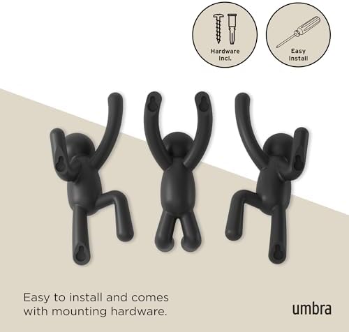 Umbra Buddy Wall Hooks, Decorative Wall Mount Coat Hooks - Image 6