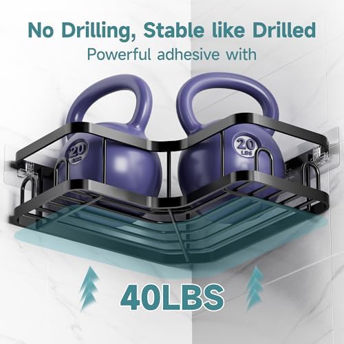 Veken Large Capacity Corner Shower Caddy 5-Pack, Advanced Rustproof Design - Image 4