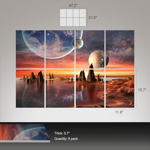 UMIACOUSTICS 8 Pcs 0.7Inch Thick Art Acoustic Panels Twice Thicker to other - Image 3