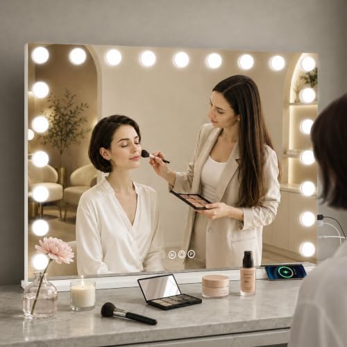 ROLOVE 39.4" x 27.6" Extra Large Hollywood Vanity Mirror - Image 5