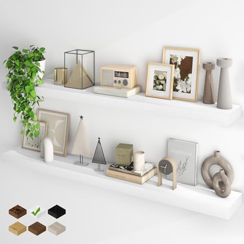 Fun Memories Floating Shelves for Wall, 55Inch Floating Shelves Set of 2 by FunMemories