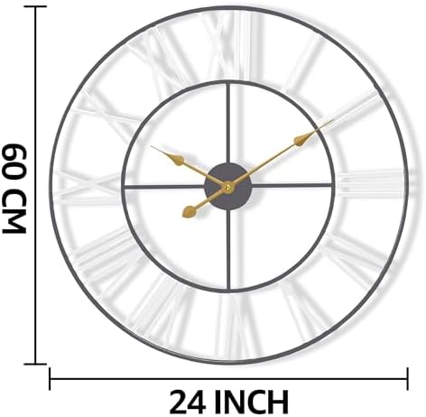 Sorbus Big Wall Clock, Roman Numeral Decor, Battery Operated - Image 3