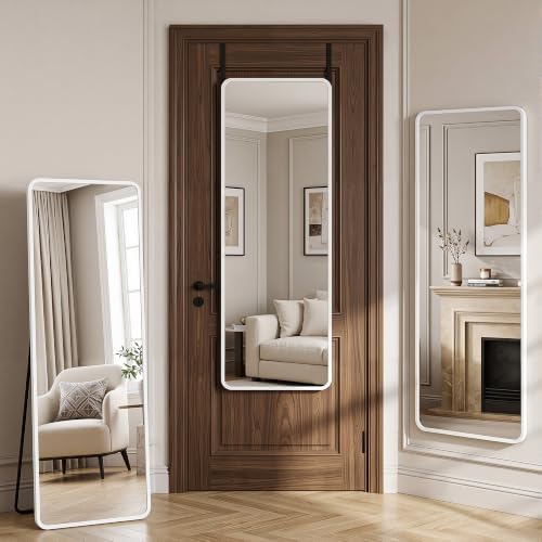 Suidia Full Length Mirror Over the Door&Wall Mounted, HD Shatterproof, Hanging - Image 2