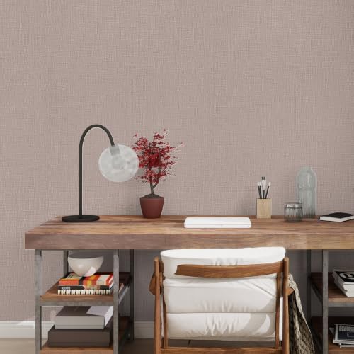 Cinnamon Grasscloth Peel and Stick Wallpaper 23.6"x200" - Image 4