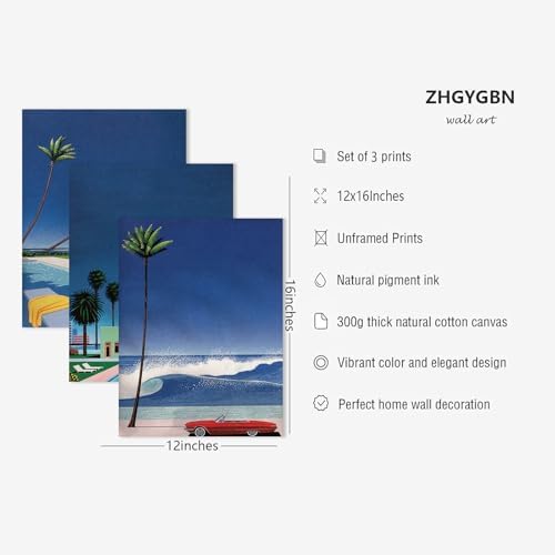 Modern Landscape Hiroshi Nagai Night Cityscape Art 12x16x3 Inch UnFramed - Image 7