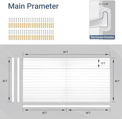 Neoaider Slatwall Panel 8 FT x 4 FT, Interlocking Slat Wall Paneling - Image 2