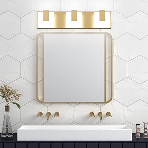 Aipsun Gold Bathroom Vanity Light Fixtures Modern LED 3 Lights Vanity Light - Image 6