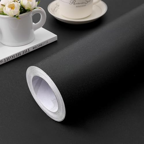 practicalWs 15.7" x393.7" Black Wallpaper Self Adhesive and Removable by practicalWs
