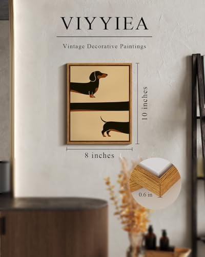 VIYYIEA Dachshund Wall Art Minimal Dog Illustration Decor 8x10 Inch - Image 5