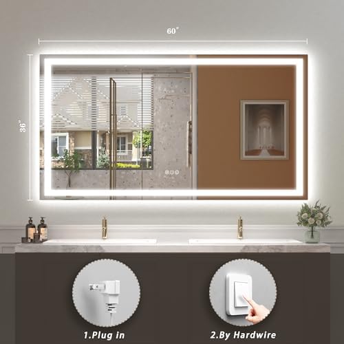 60x36 LED Lighted Bathroom Mirror - Image 6