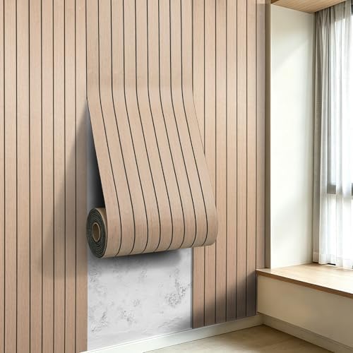 3D Peel and Stick Wall Panels PVC Grille Slat 118"x15.8" Self-Adhesive Wall by LOVADA