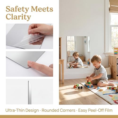 iCAGY Acrylic Mirror for Wall Kids Adults Bedroom Door Closet - Image 3