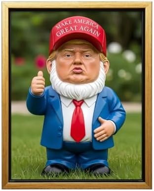 InkFlow Posters Garden Gnome Figurine Canvas Poster by InkFlowPosters