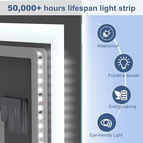 STARLEAD 36"x36" Bluetooth LED Bathroom Mirror - Image 6
