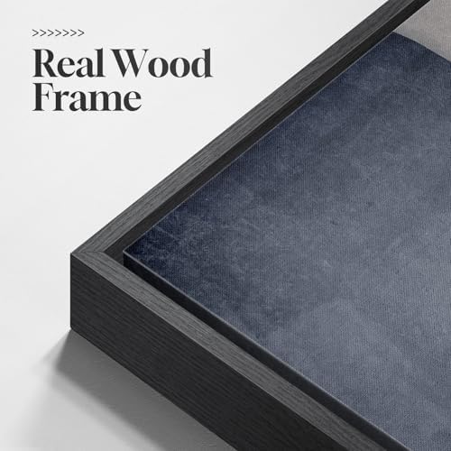 Extra Large Framed Blue Abstract Wall Art - Image 6