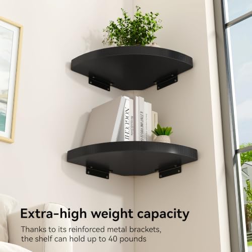 YMYNY Set of Corner Floating Shelves - Image 5