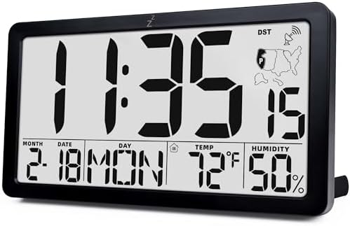 TXL Atomic Digital Wall Clock, Battery Operated by TXL