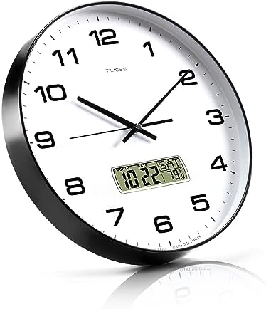TIMESS 14-Inch Non-Ticking Analog Wall Clock - Image 2