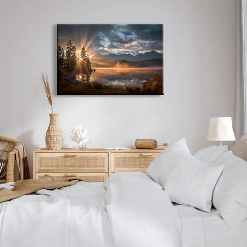 Serene Landscape Canvas Wall Art - Image 3