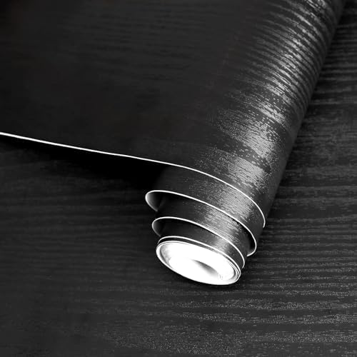 Black Wood Contact Paper Peel and Stick Wood Wallpaper Self Adhesive - Image 6