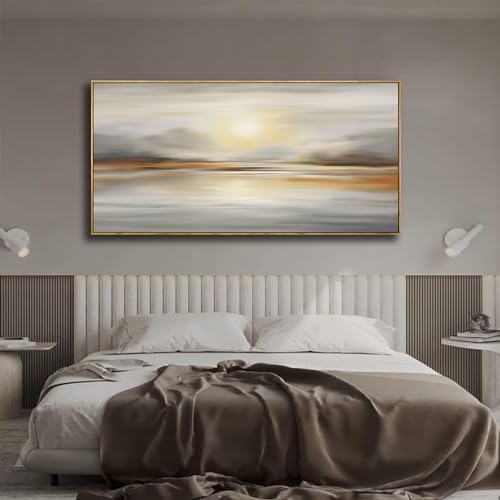 Large Framed Wall Art Abstract Seascape Canvas Printing Wall Decor Artwork - Image 4