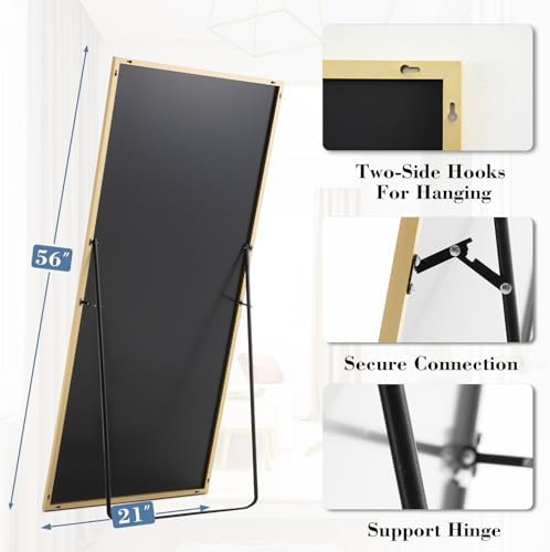NEWBULIG 56"x21" Full Length Mirror, Full Body Floor Mirror - Image 2