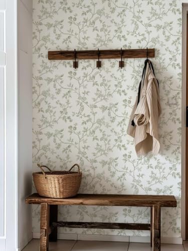 Orainege Peel and Stick Wallpaper Vintage Floral Birds Wallpaper Removable - Image 7
