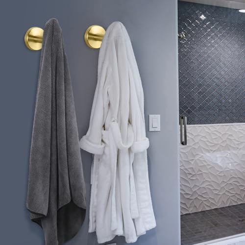 NearMoon Bath Towel Hooks- SUS 304 Stainless Steel Robe Hook Holder, Heavy Duty - Image 2