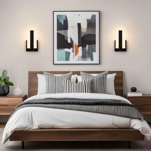 Modern LED Wall Sconce Lighting, 8W Indoor Acrylic Wall Light Set of 2 - Image 6